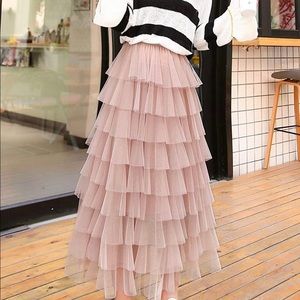 Ebossy tulle skirt